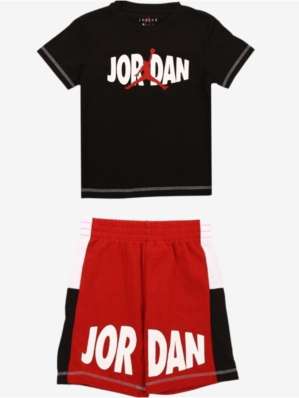 Jordan Boys Size 6 NWT Matching Set Red Black Sporty Streetwear Outfit